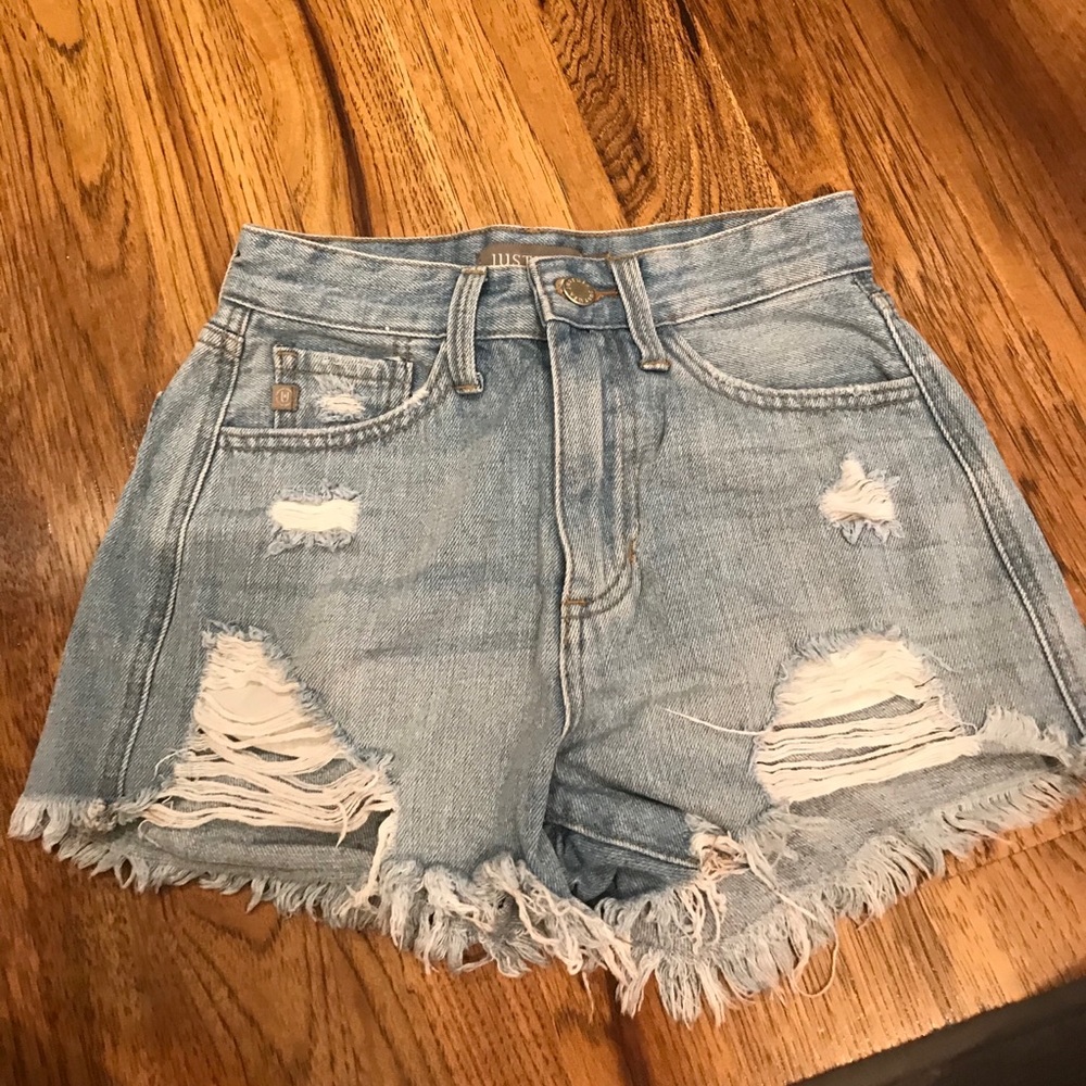 Ripped Jean Shorts